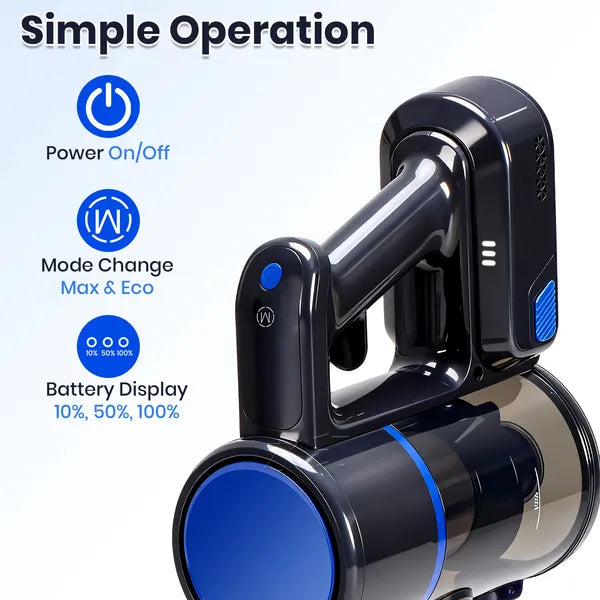 Cordless Vacuum Cleaner, Lightweight Stick Vacuum Household Anti-tangling And LED Light, Powerful Rechargeable Wireless Vacuum Cleaner